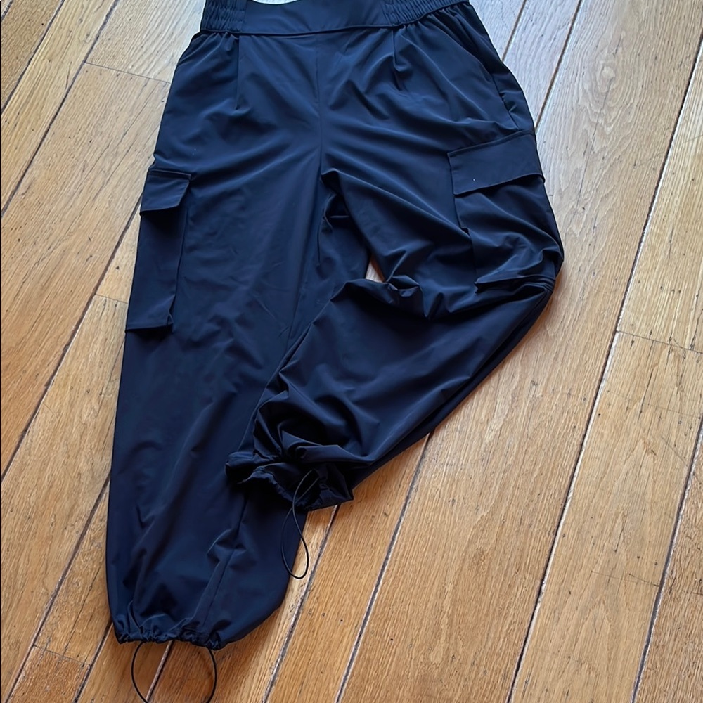 Black Cargo Joggers